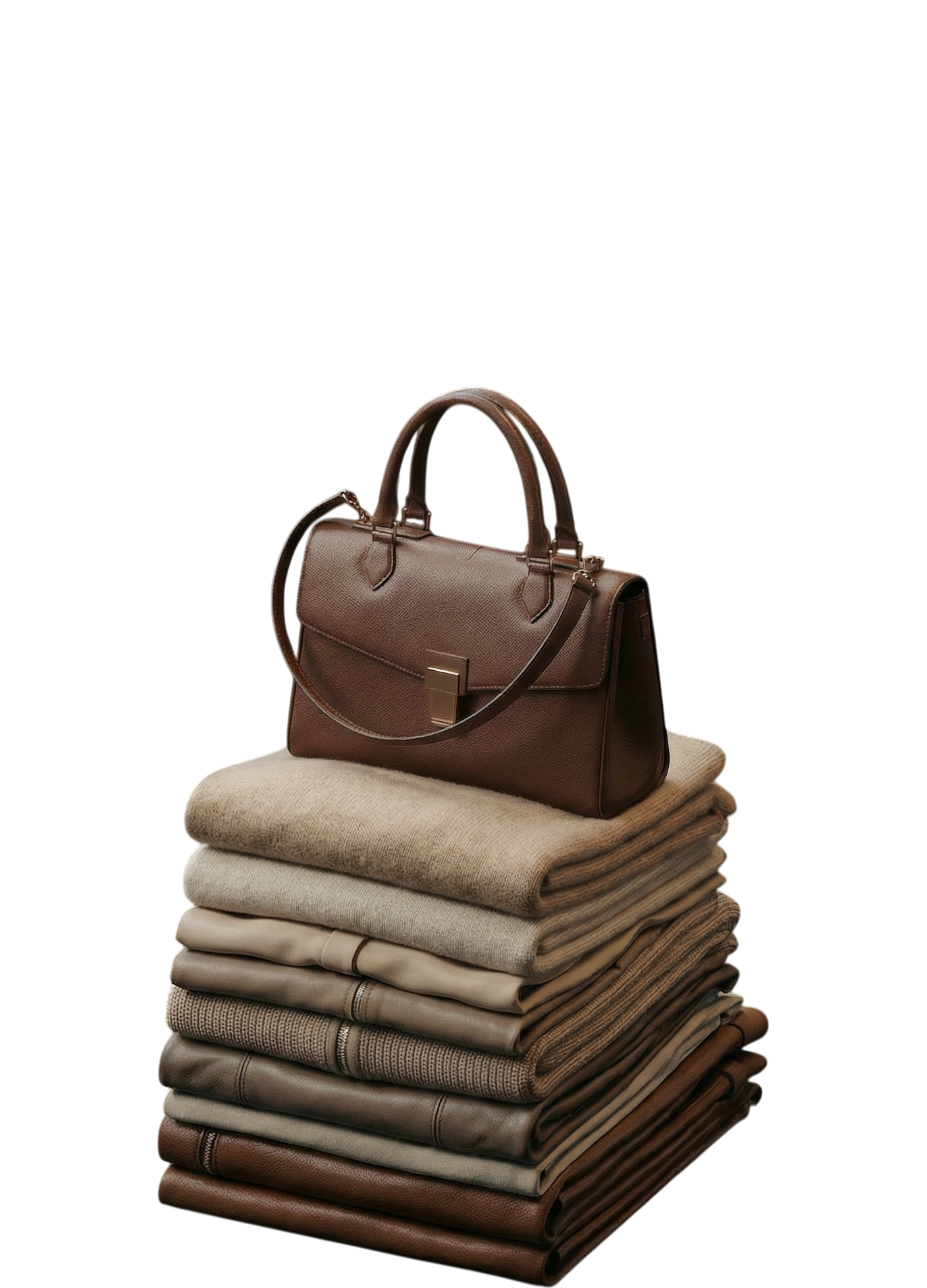 Bag and folded clothes